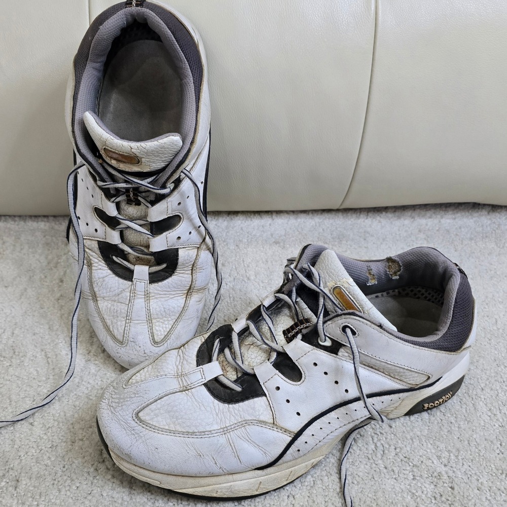 FootJoy Golf Shoes White Black Mens Size 12 M Spikes‎ Stability